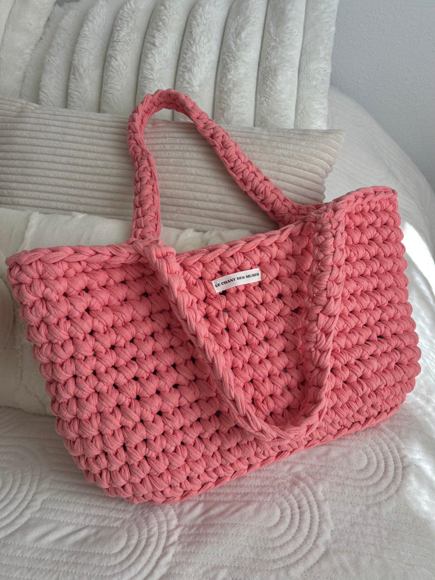 SAC CABAS XXL - rose saumon