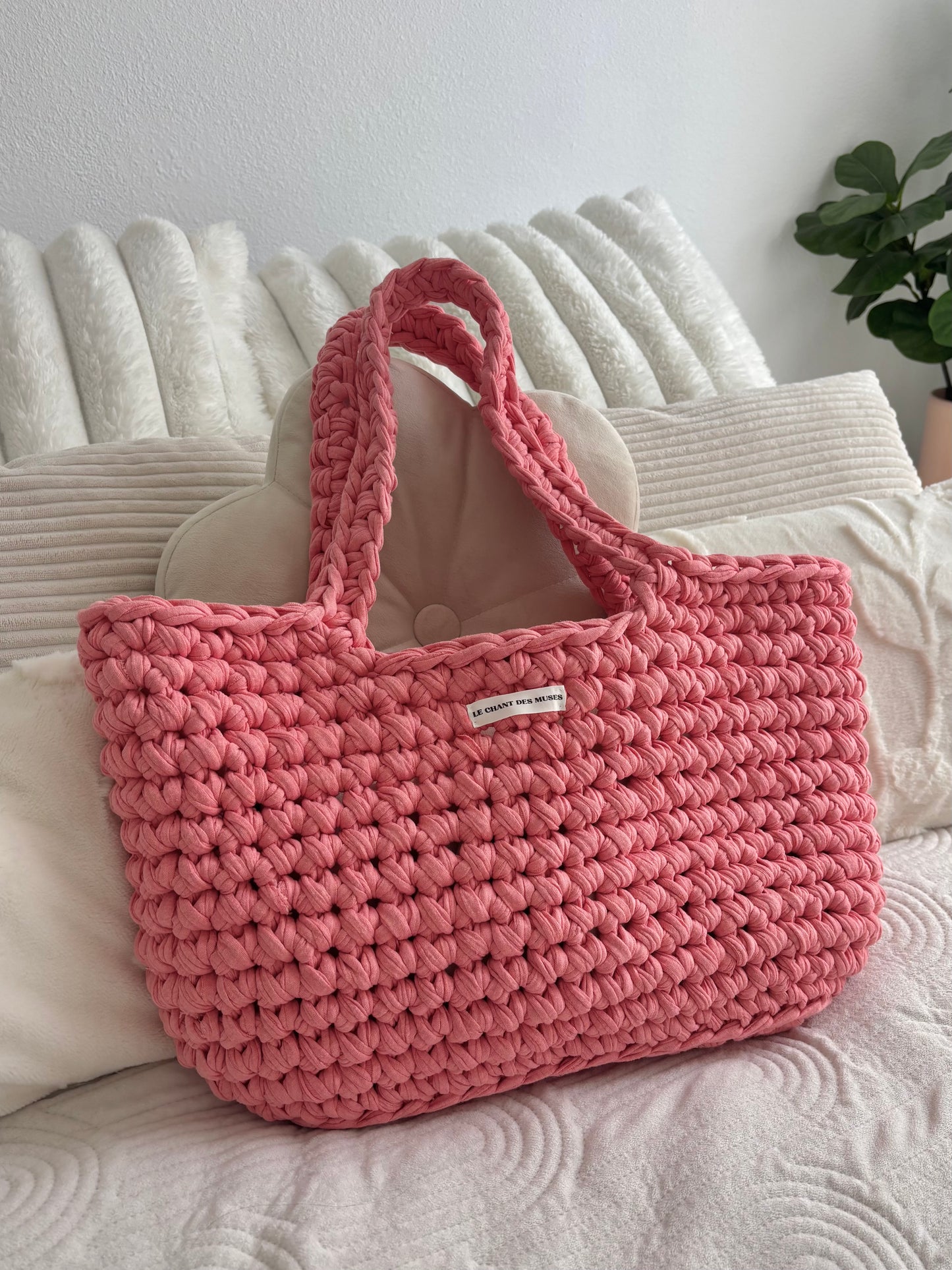 SAC CABAS XXL - rose saumon