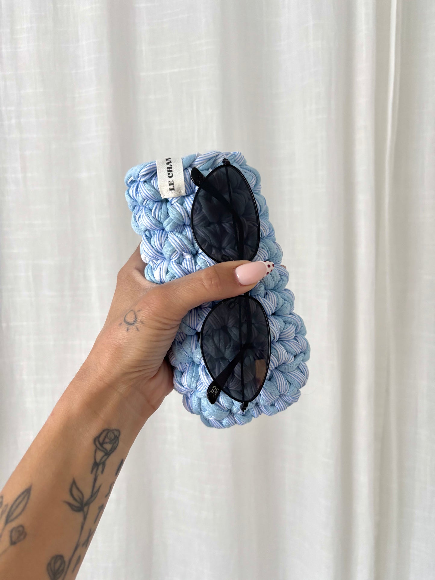 Étui à lunettes ~ bleu clair