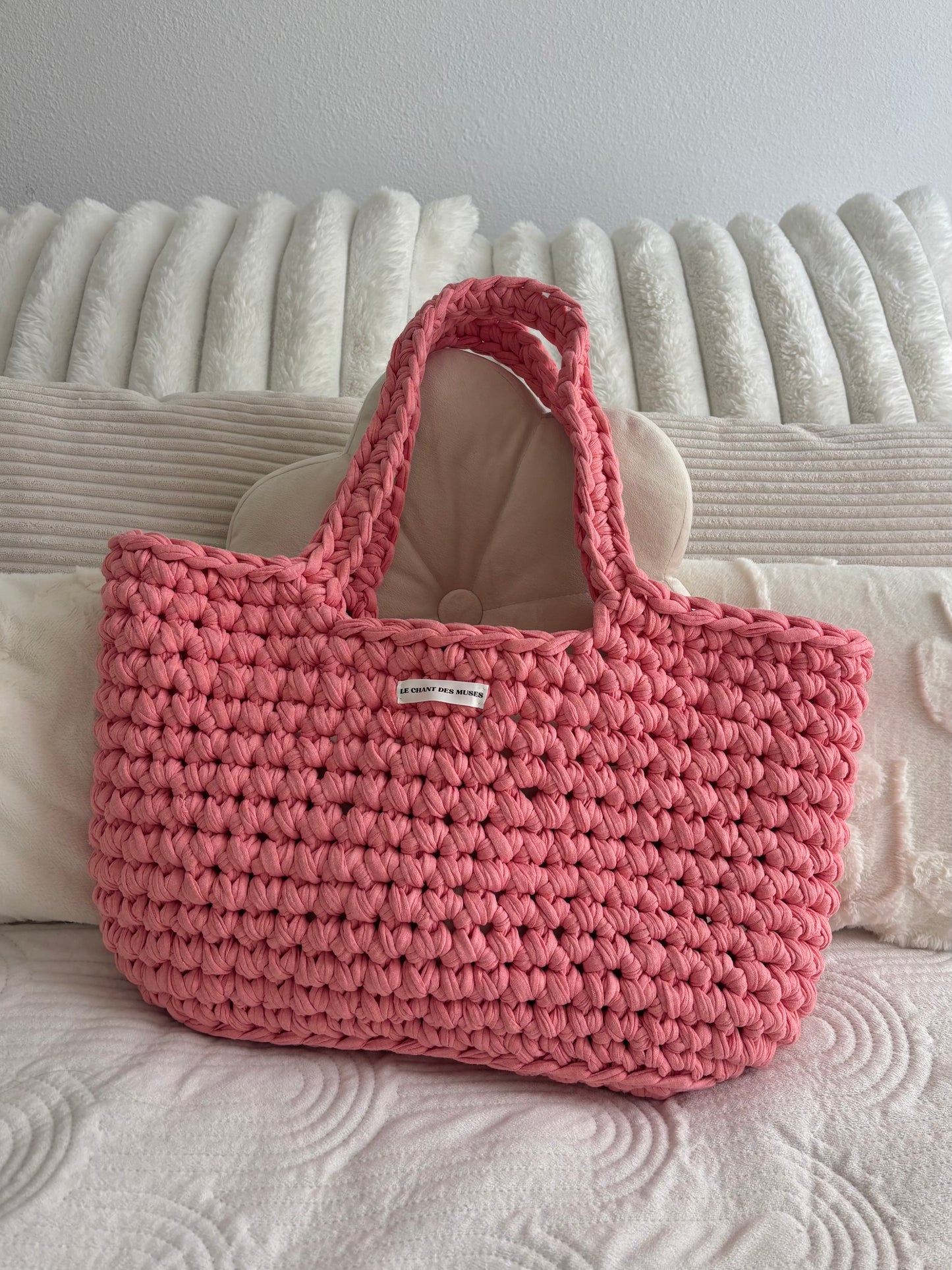SAC CABAS XXL - rose saumon
