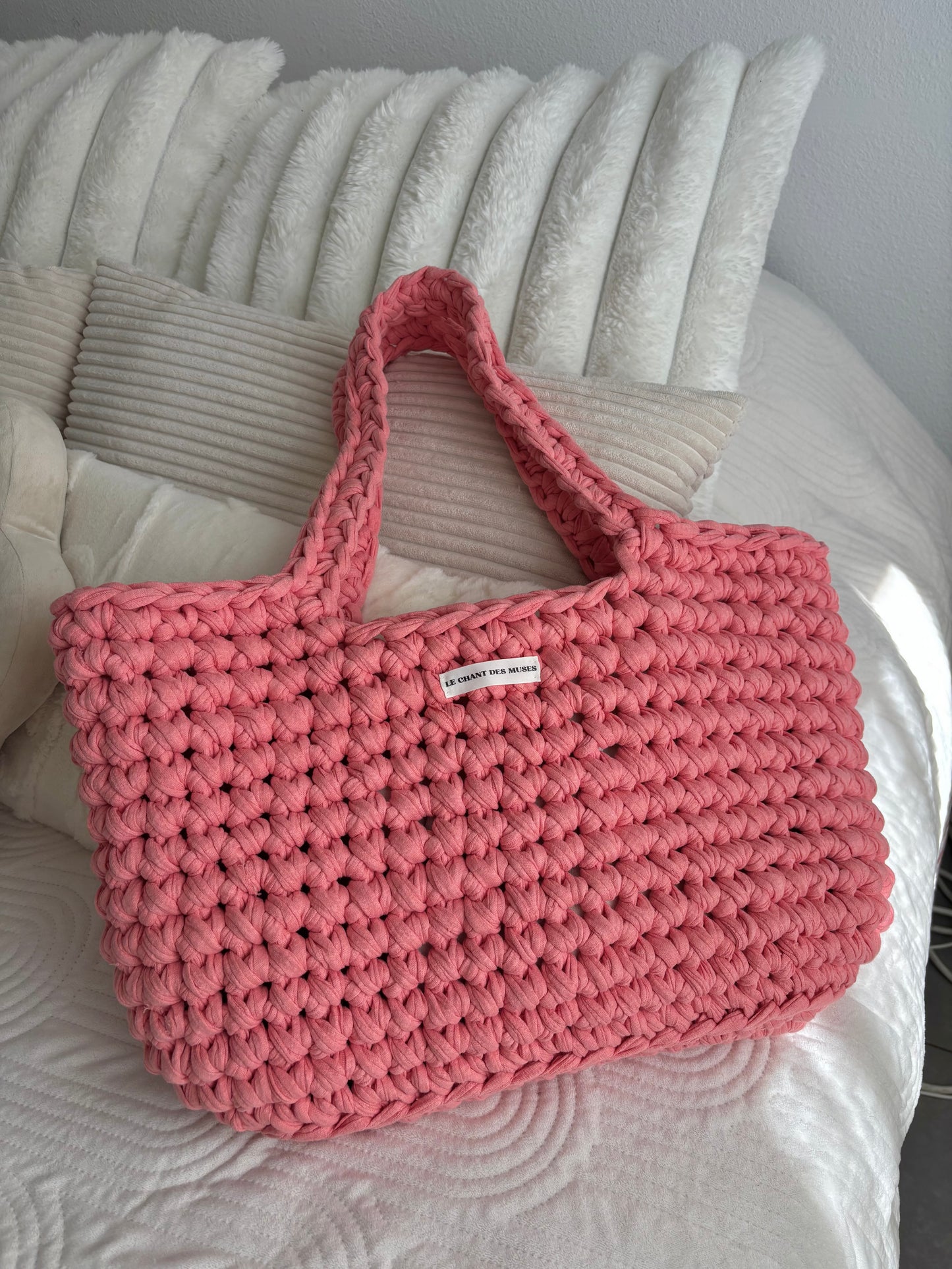 SAC CABAS XXL - rose saumon