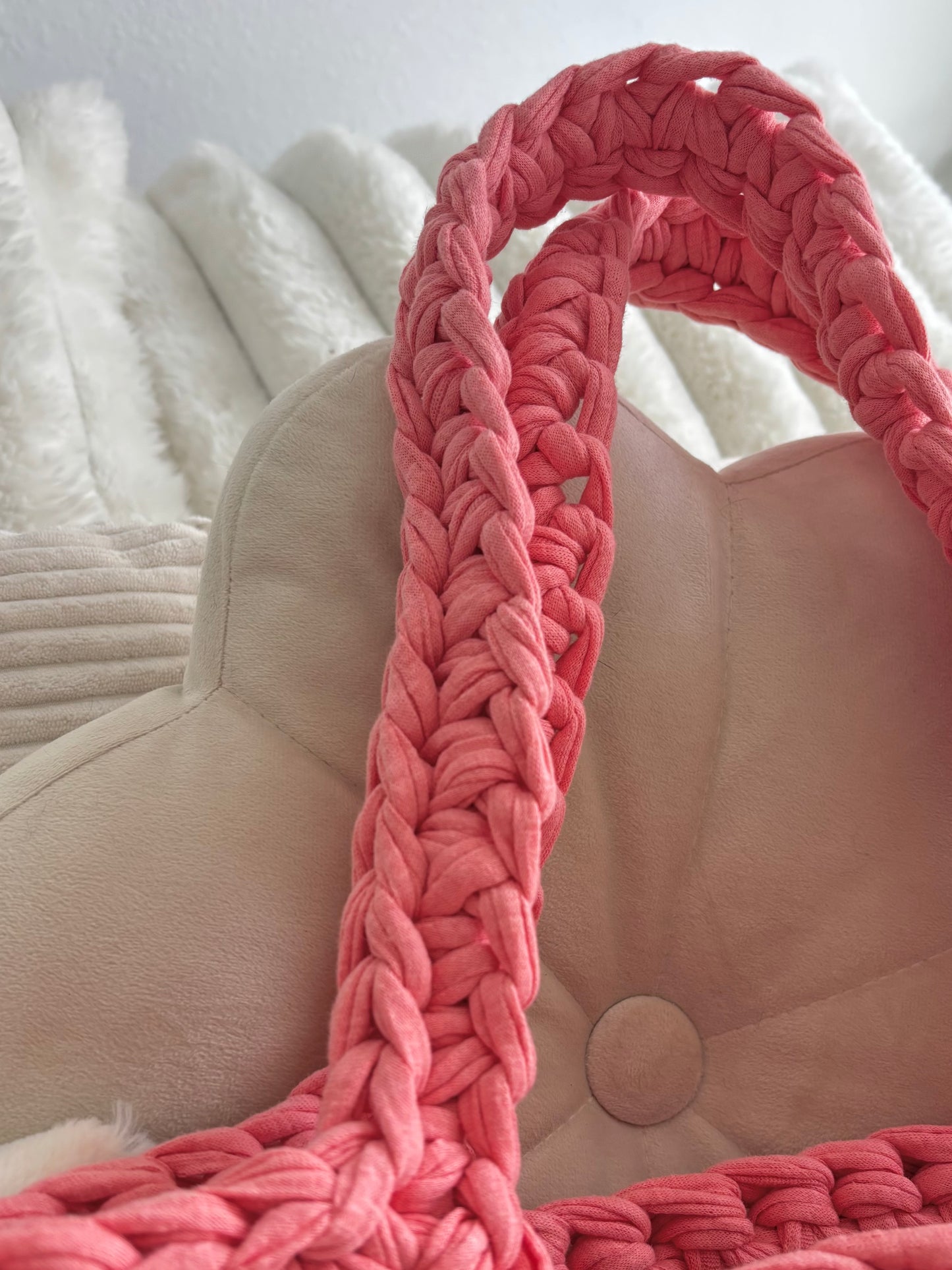 SAC CABAS XXL - rose saumon