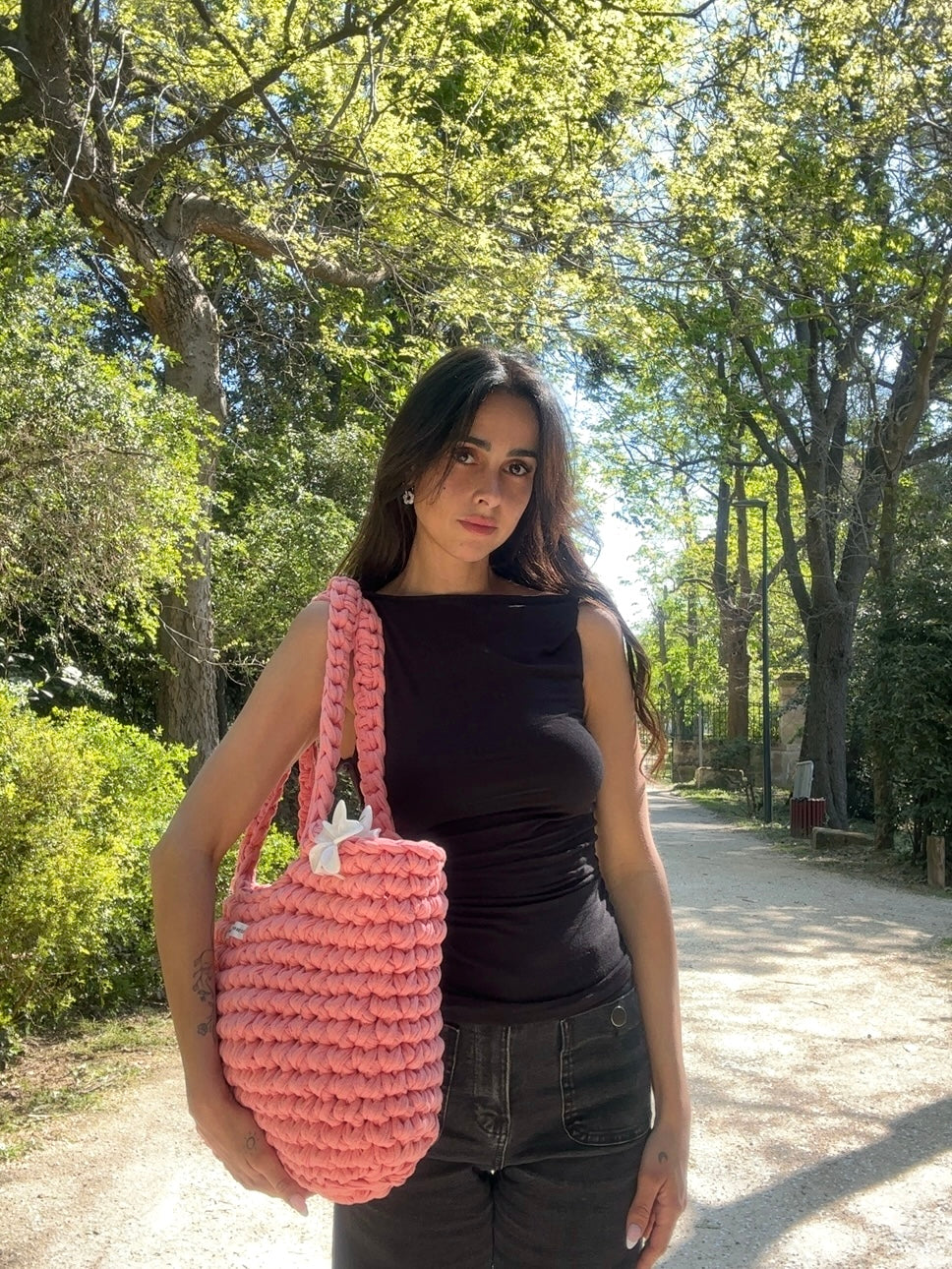 SAC CABAS XXL - rose saumon