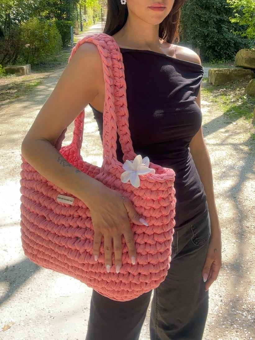 SAC CABAS XXL - rose saumon