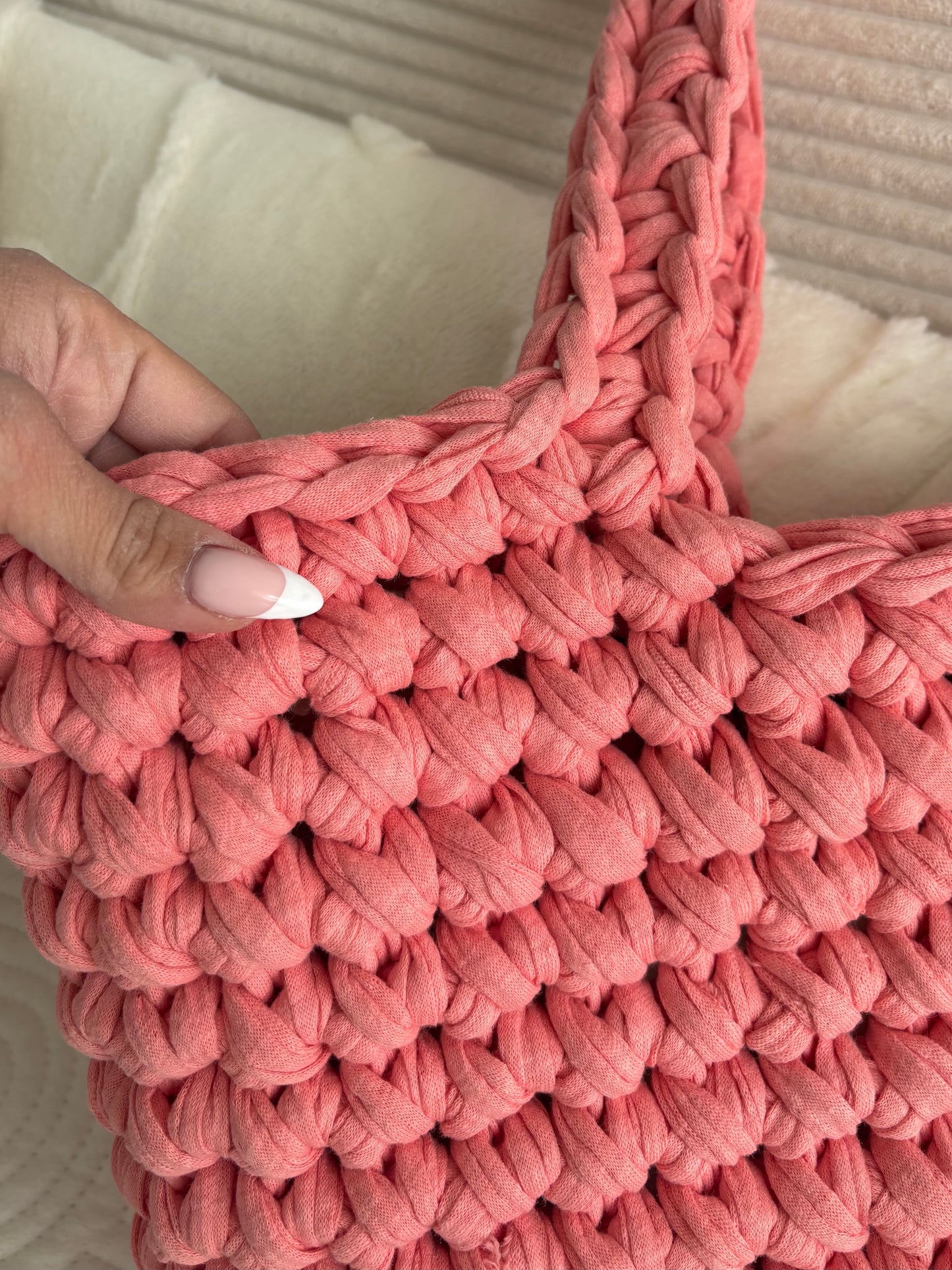 SAC CABAS XXL - rose saumon