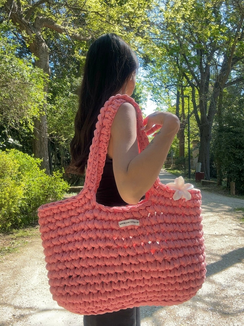 SAC CABAS XXL - rose saumon